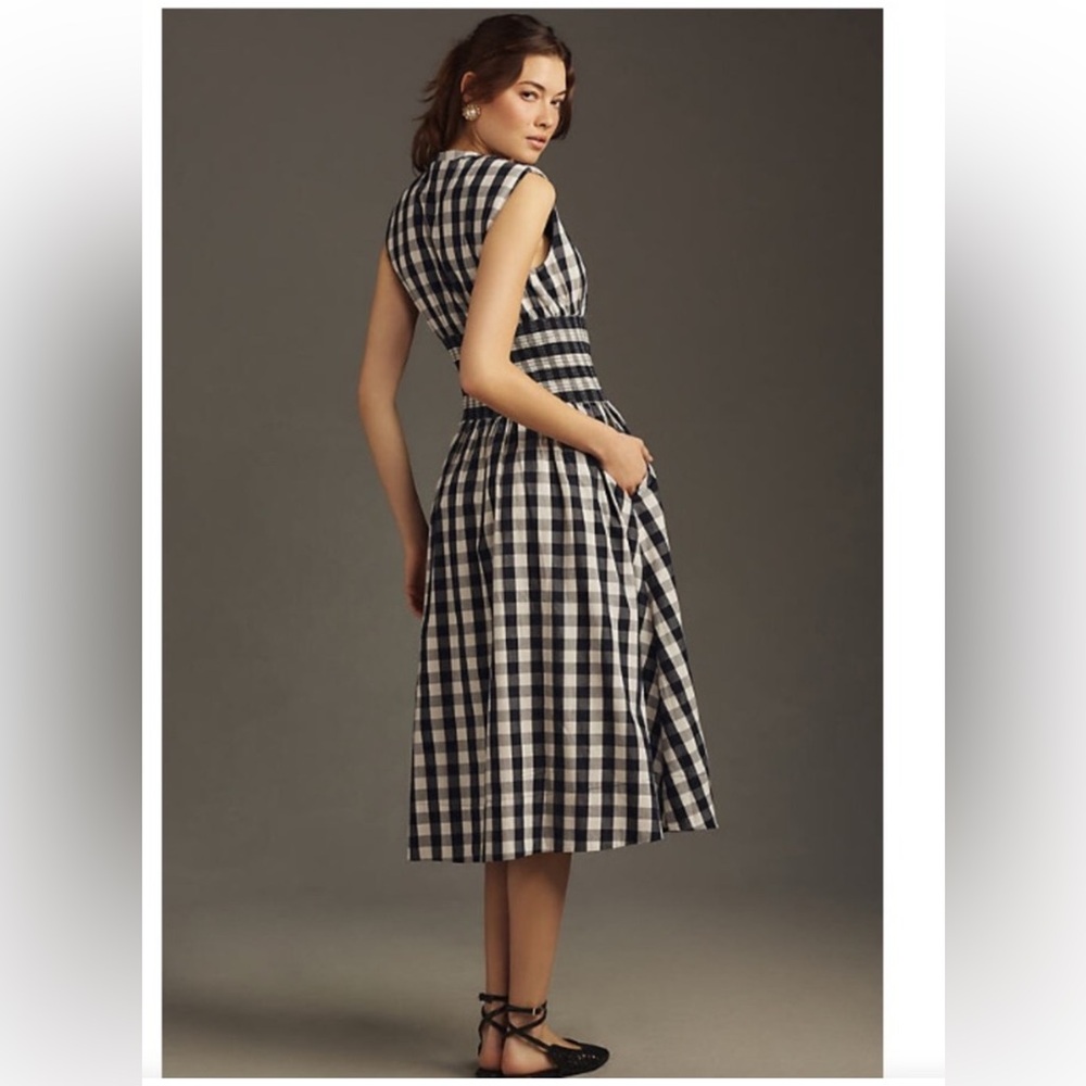 By Anthropologie The Tommie Zip Front Midi Dress Size L - Picture 2 of 6